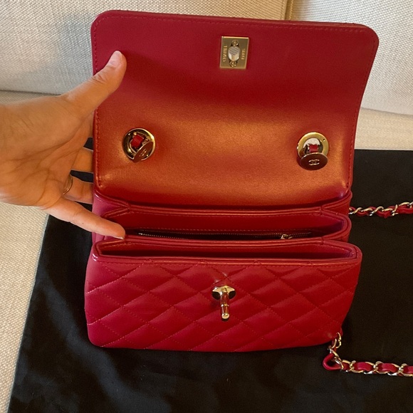 Chanel CC Flap Bag - Red - Picture 5 of 13